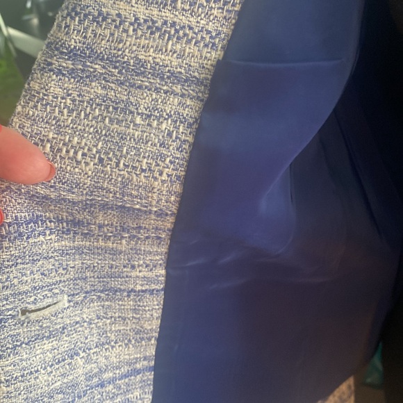 Casual blue and white jacket. Size US12 - Picture 4 of 6